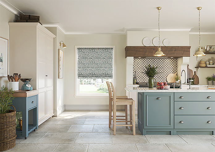 Trailing Vines, Victorian Blue - Twist&Fit Roman Blind - Image 8